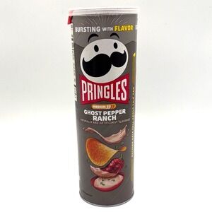 Pringles Ghost Pepper Ranch Spicy Potato Crisps 5.5oz Can Medium Heat Snack